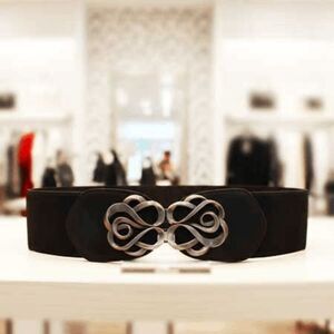 2/$21 25.5 Inch Black Fashionable Ladies Stretch Belt